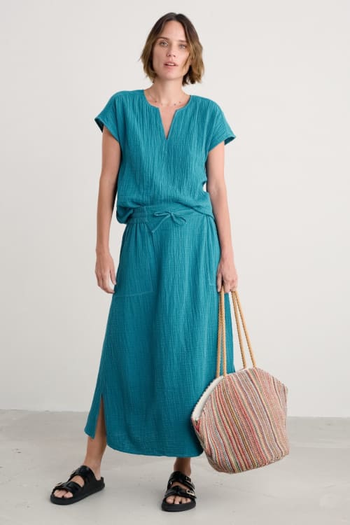 Bee Orchid Maxi Skirt - Organic Cotton - Seasalt Cornwall