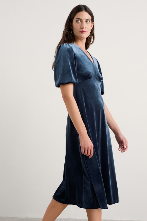 Hendra Velvet Midi Dress - Seasalt Cornwall