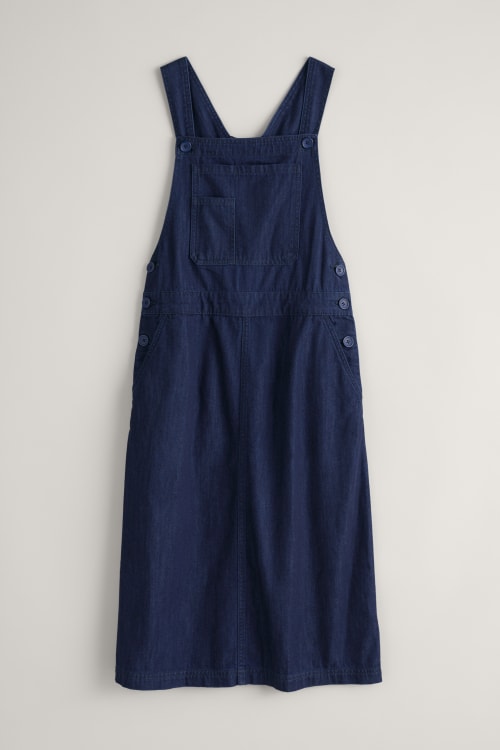 Cherrick Organic Cotton Denim Pinafore Dress - Seasalt Cornwall