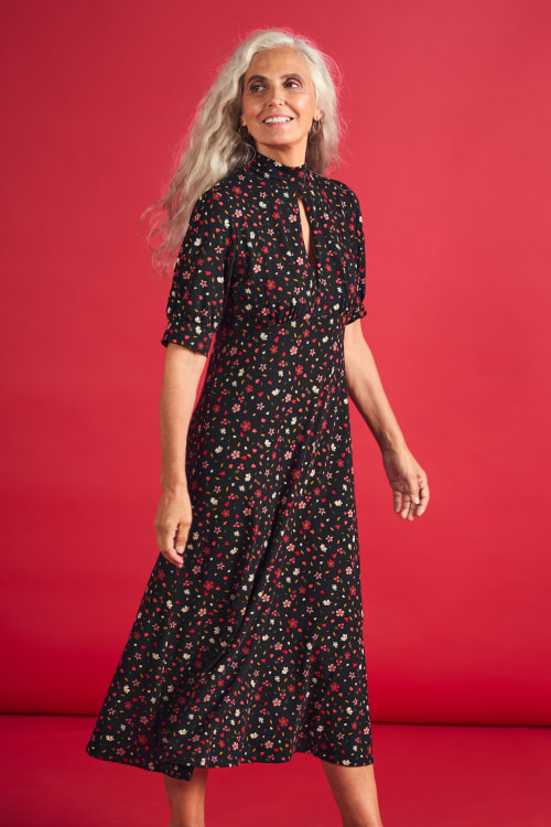 Calendula Empire Line Jersey Midi Dress - Seasalt Cornwall