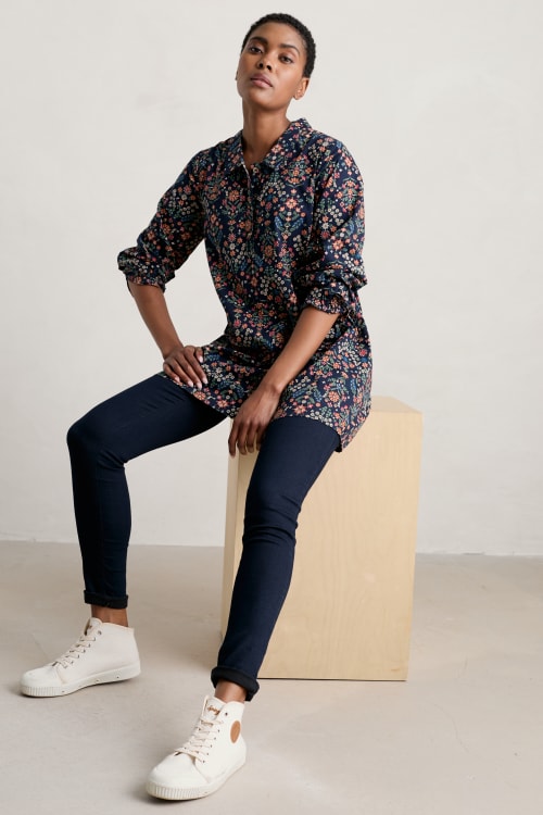 Wishing Gate Collared Tunic in GOTS-Certified Organic Cotton