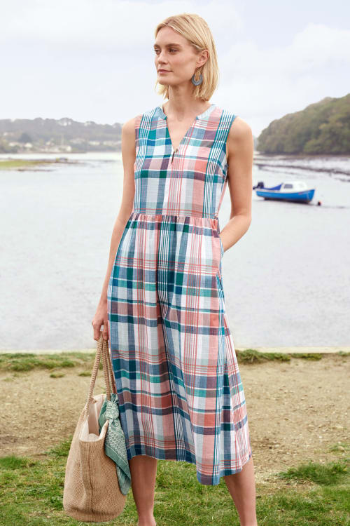 seasalt cotton dresses Dod Dress - Organic Cotton Dress with Button Front and Pockets