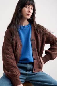WIND AND SEA ×  peak Cardigan Winding Creek V-Neck Organic Cotton Slouchy Cardigan
