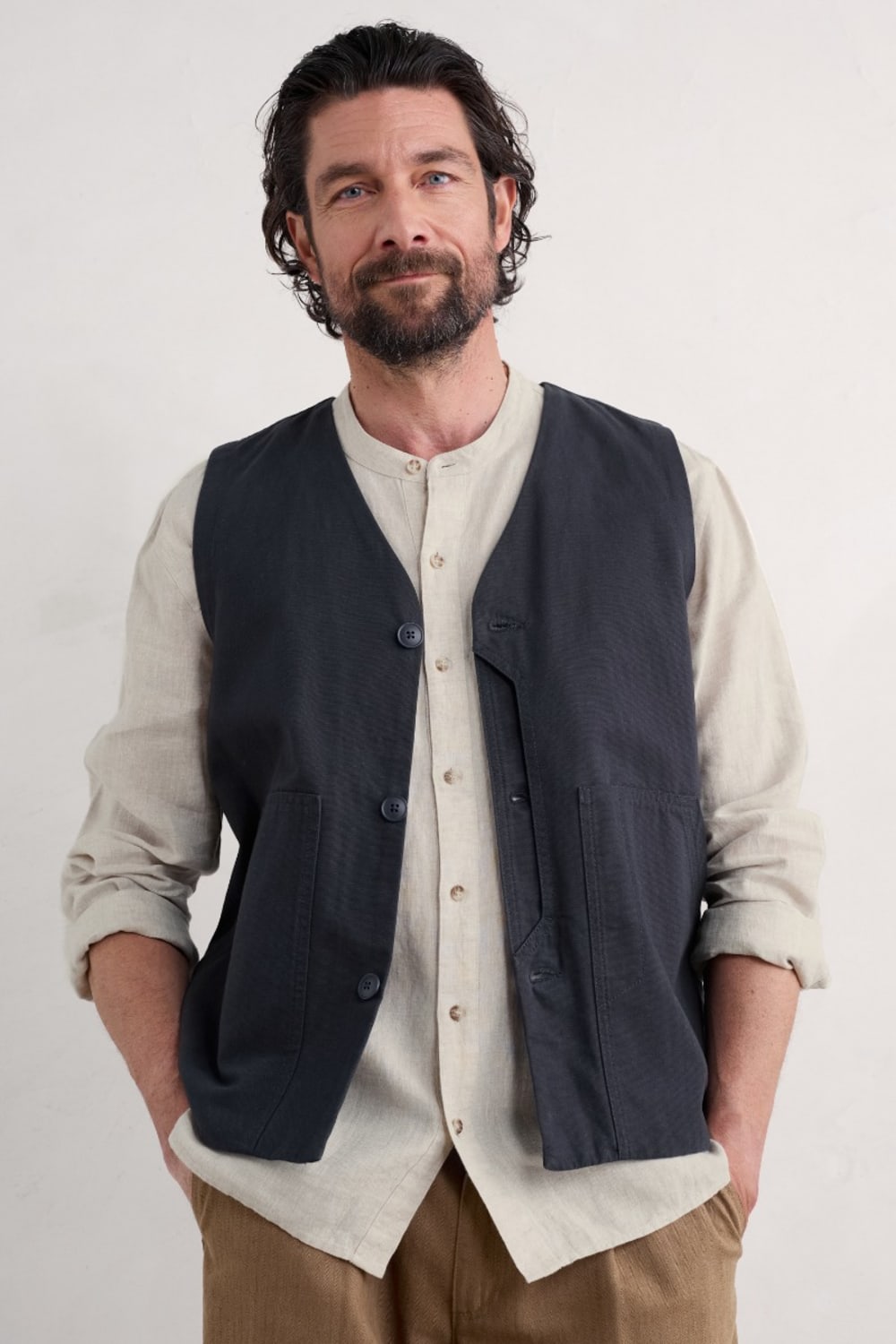 Men's Organic Cotton Metern Waistcoat Seasalt Cornwall