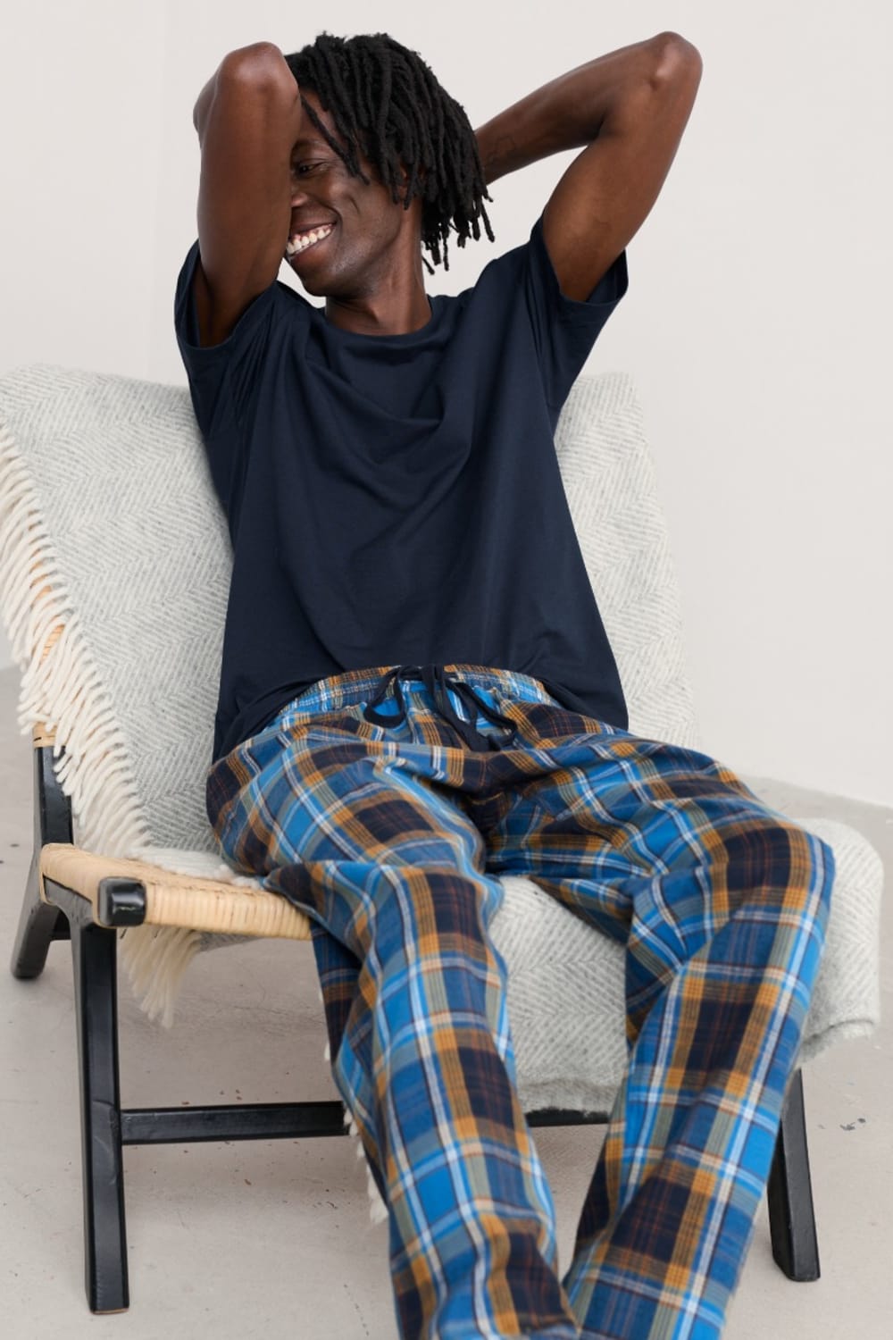 Men's Trevothan Organic Cotton Short Sleeve Plaid Pyjama Set