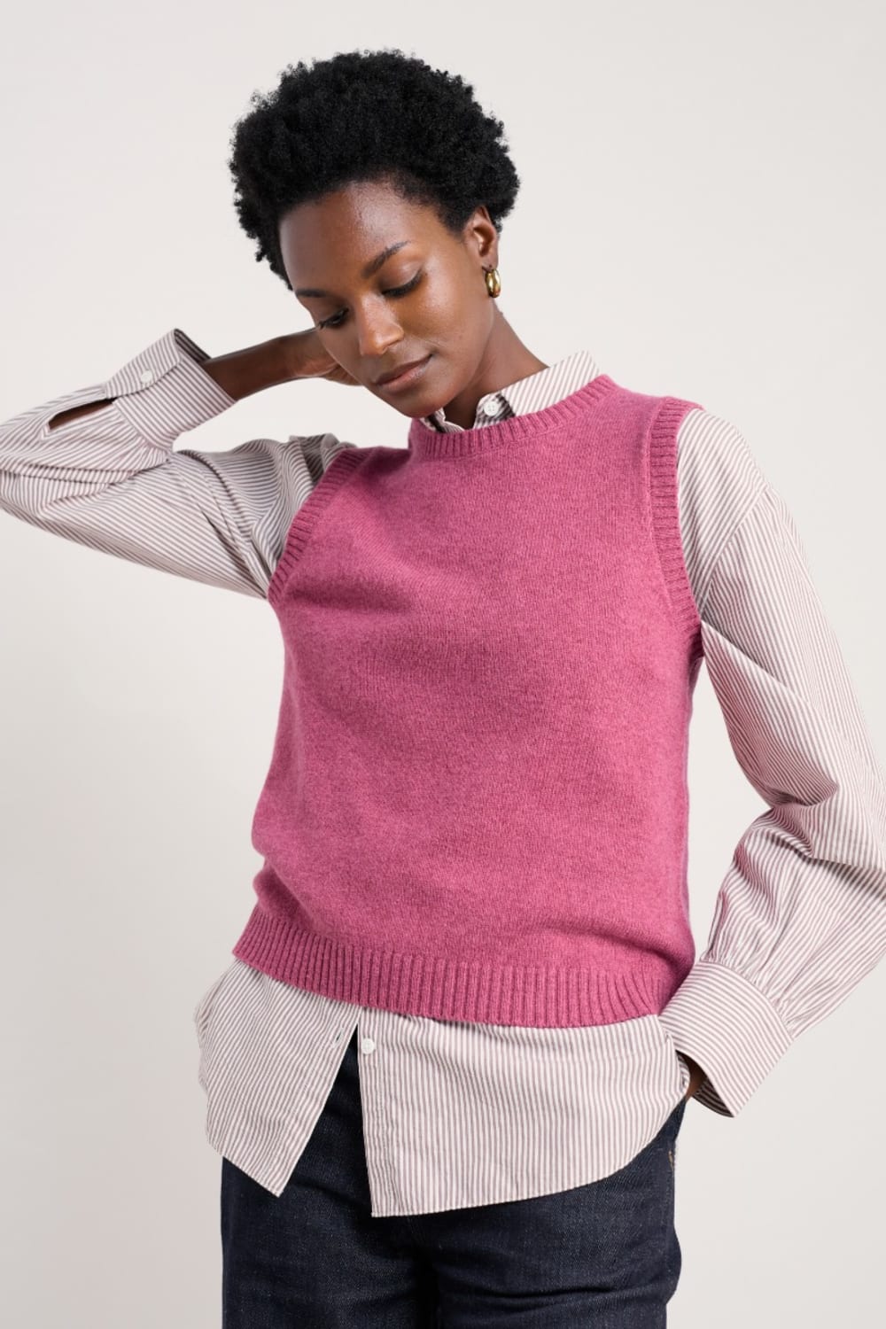 Knitted women's sweater vest with merino Seasalt Cornwall