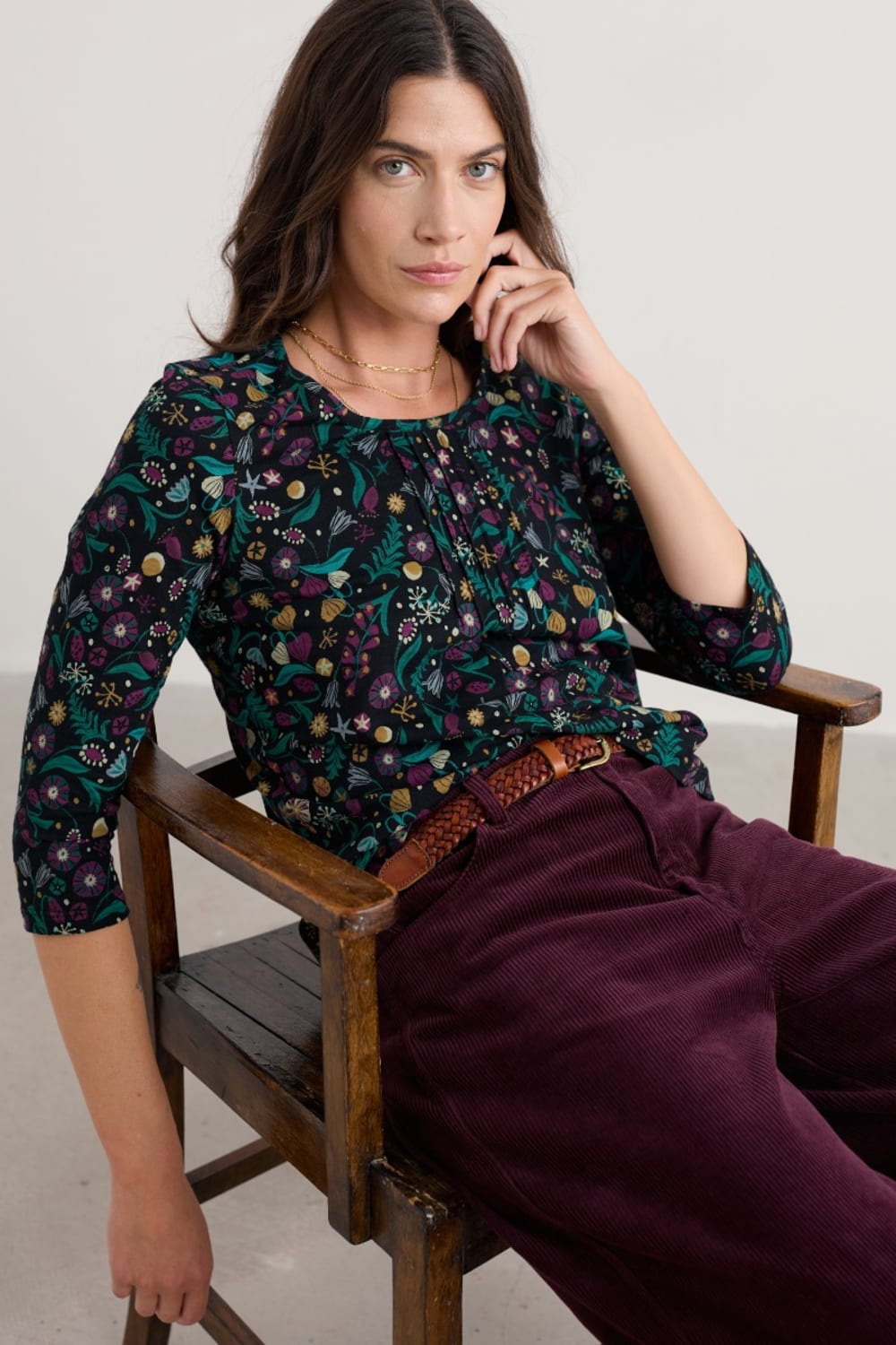 Organic Cotton Jersey Printed Top Seasalt Cornwall Seasalt