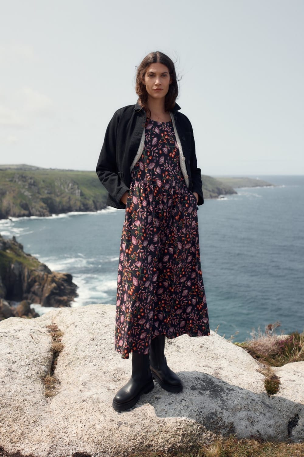 Waisted Scoop Neck Dress Seasalt Cornwall Seasalt Cornwall