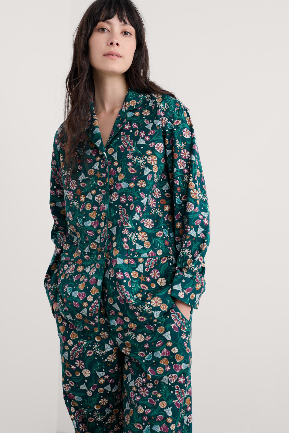 Simple Stars Flannel Pyjamas Seasalt Cornwall
