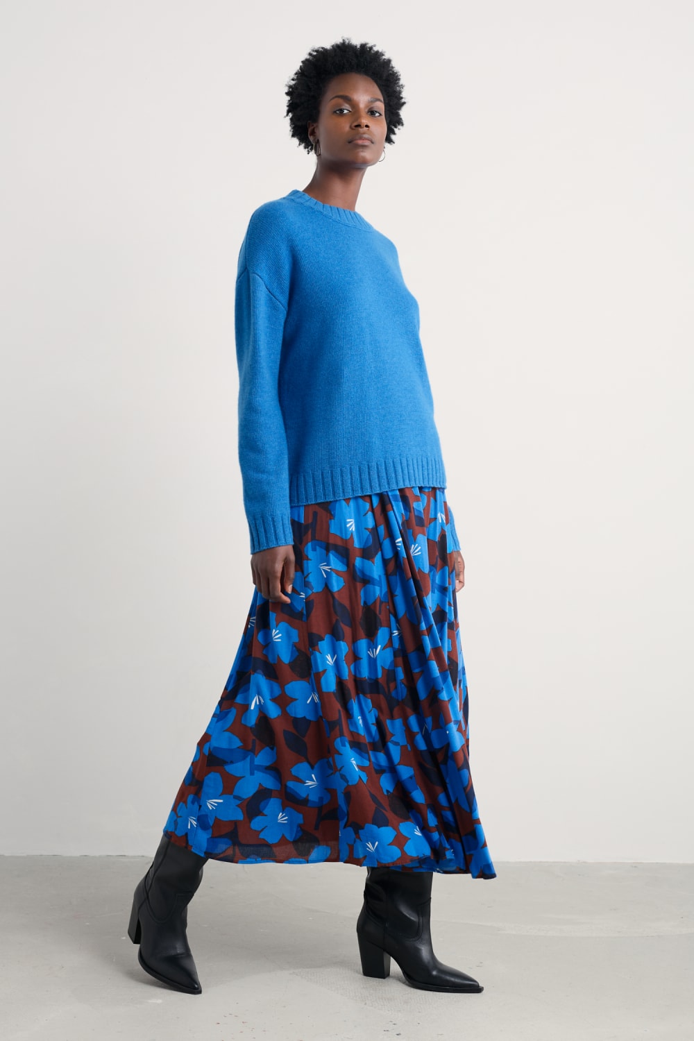 Lethlean Printed Pleated Maxi Skirt - Seasalt Cornwall