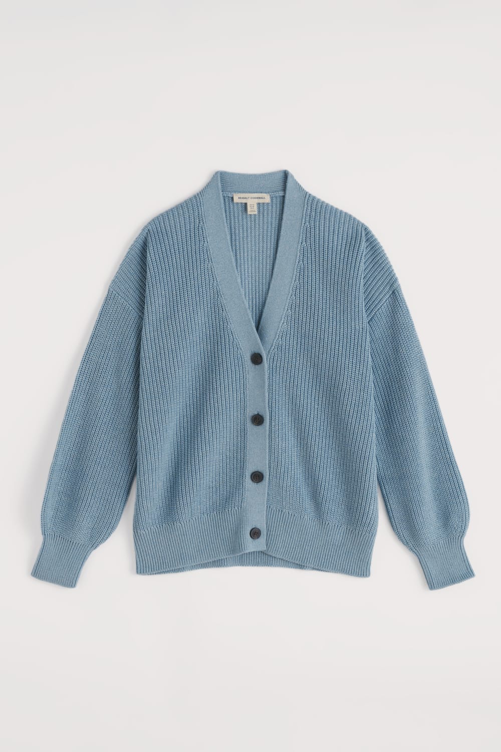 Winding Creek V-Neck Organic Cotton Slouchy Cardigan - Seasalt