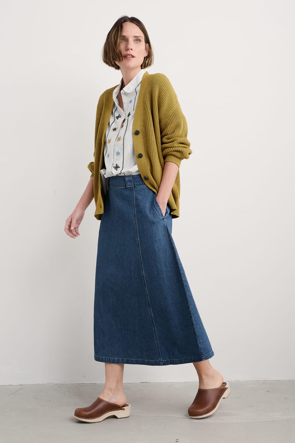 トップス THE SEA COTTON V NECK CARDIGAN FULL-ZIP V-NECK COTTON CARDIGAN | Edwards Garment