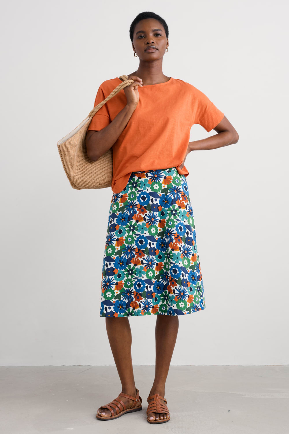 Rose A-Line Knee Length Skirt Seasalt Cornwall