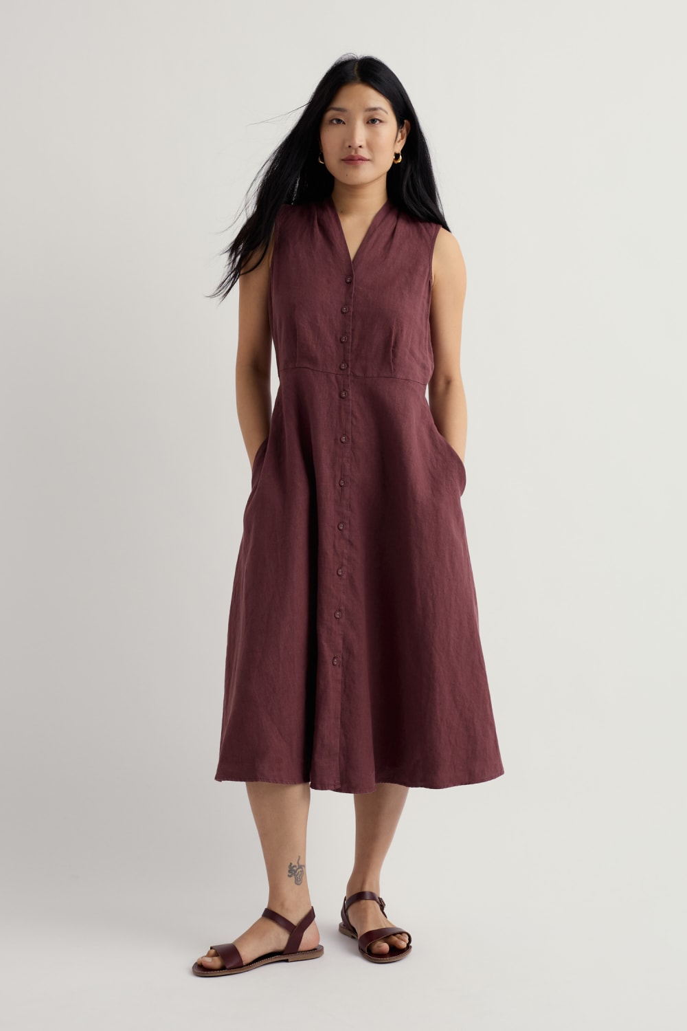 Linen Sleeveless Dress | Seasalt Cornwall - Seasalt Cornwall