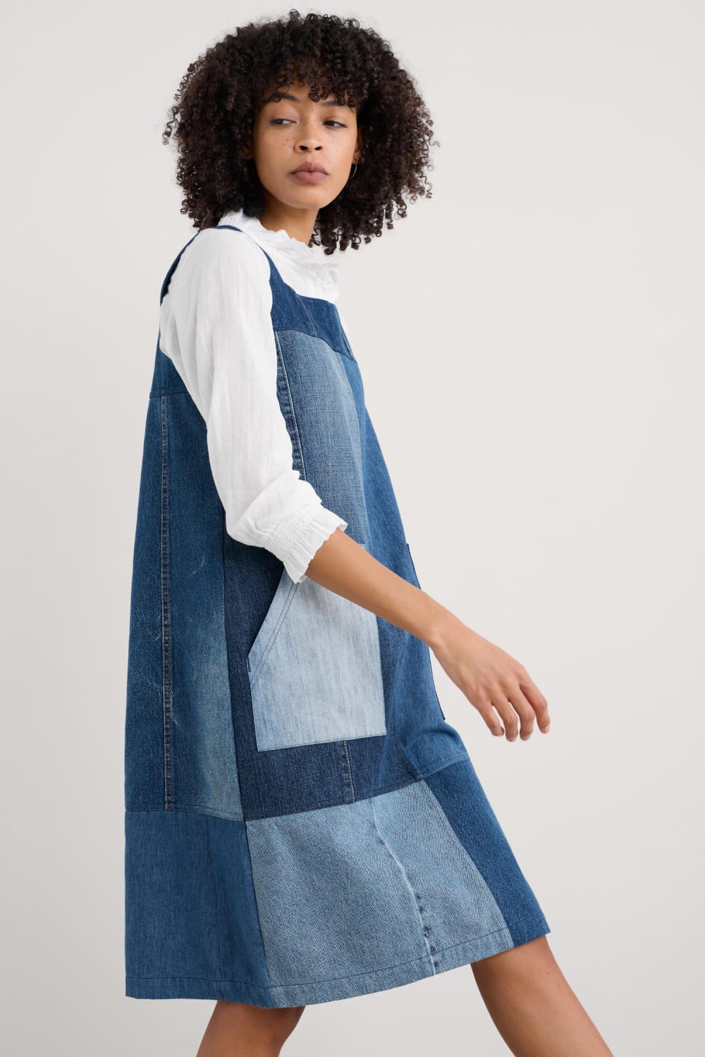 seasalt cornwall denim dress Denim Waisted Midi Dress | Seasalt Cornwall