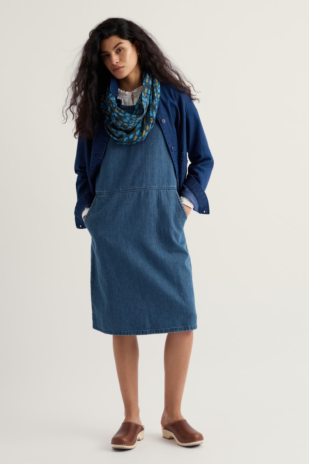 Salt Weave Knee Length Organic Cotton Pinafore - Seasalt Cornwall