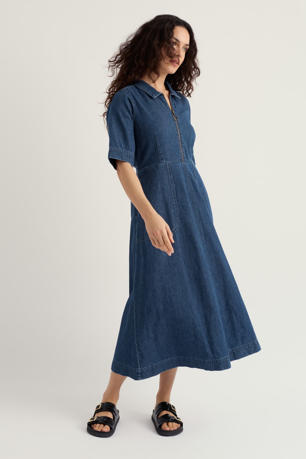 seasalt cornwall denim dress Gwenter Denim Midi Dress - Seasalt Cornwall