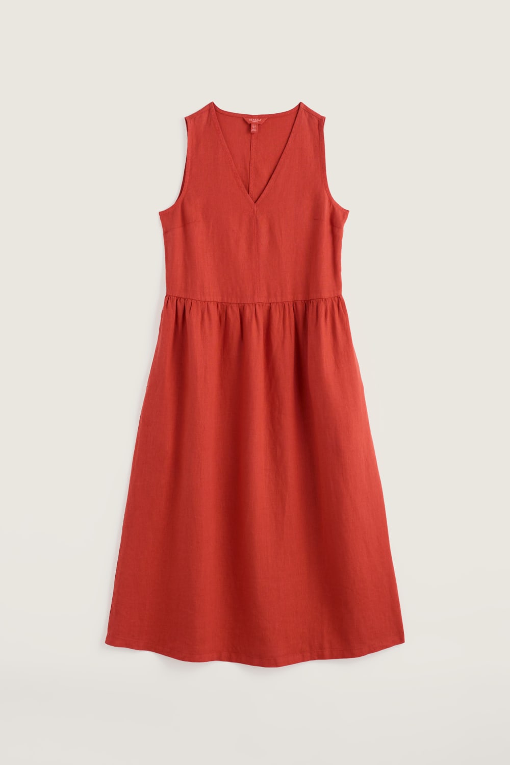 knee length dresses for ladies Arabella Linen Blend Dress-Pink Heather main image 1