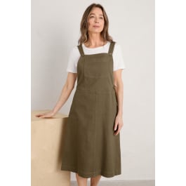Khaki Megoosta Khaki Pinafore Dress Buy HOUSE OF KKARMA Women Olive Green  Pinafore Dress (L) At