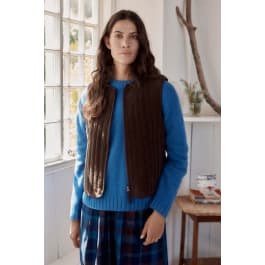 Alcove Zip-up Quilted Cord Gilet - Organic Cotton - Seasalt Cornwall