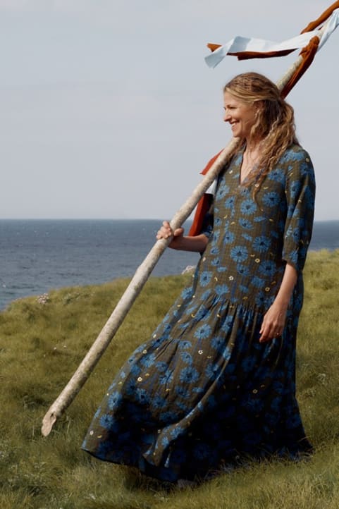 Windblown Tiered V-Neck Dress