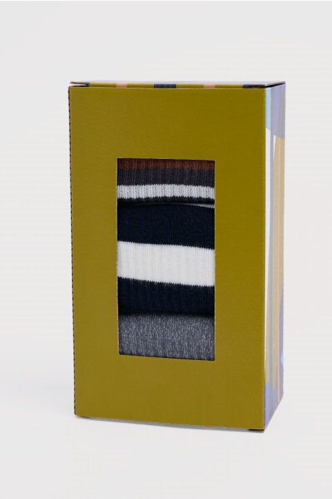 Gift Box of 3 Men’s Cushioned Crew Socks with Organic Cotton