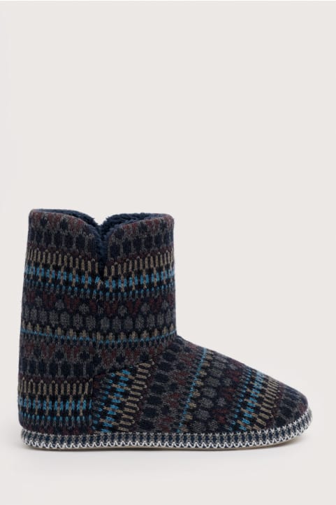 Northaway Men's Fair Isle Fleece Lined Slipper Boots