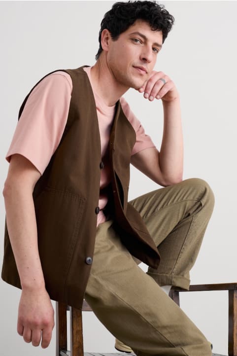 Men's Organic Cotton Metern Waistcoat Image