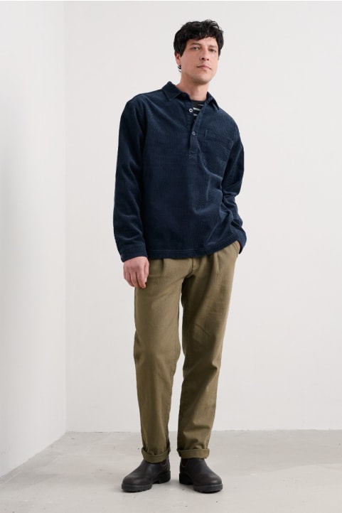 Men's Arrowhead Half Placket Cord Shirt Image