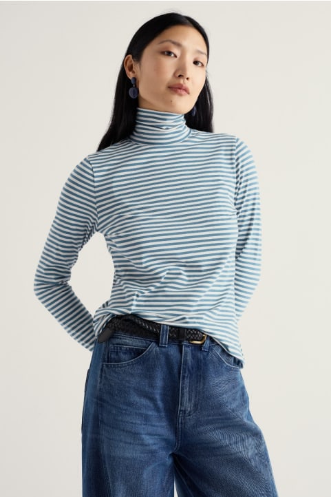Landing Roll Neck Top in GOTS-Certified Organic Cotton Image