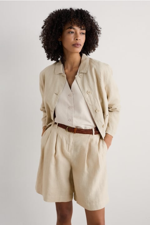 Clover Bloom Linen Shorts