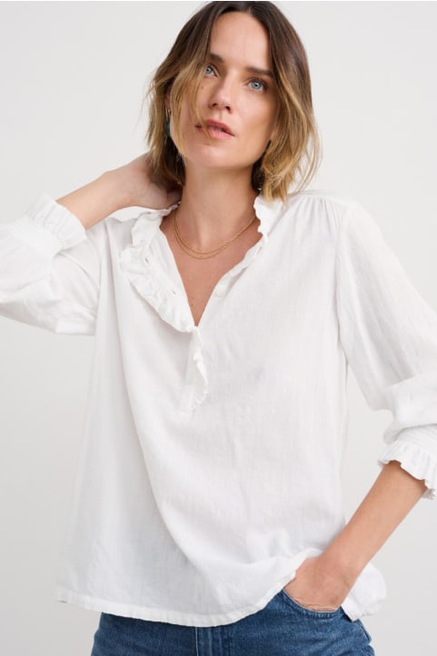 Feather Star Checked Top