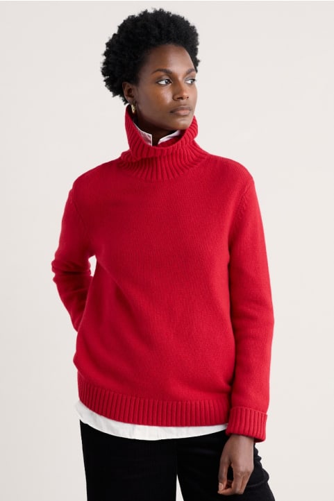 Braque Lambswool Blend Roll Neck Jumper Image
