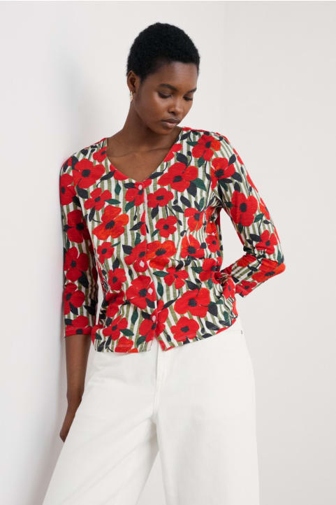 Studio Glass 3/4 Sleeve Top Image