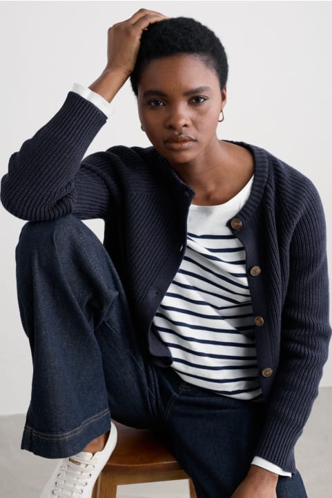 Potters Meadow Organic Cotton Knitted Cardigan Image