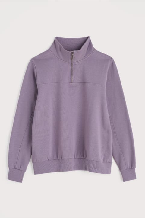 Navigation Jersey Quarter Zip Sweatshirt Model Image