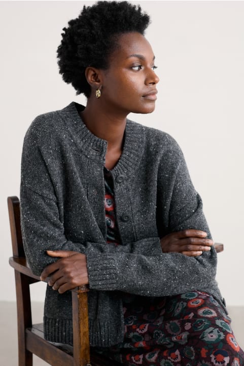 Harbour Sands Chunky Crew Neck Cardigan Image