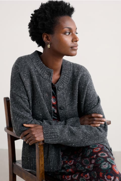 Harbour Sands Chunky Crew Neck Cardigan Image