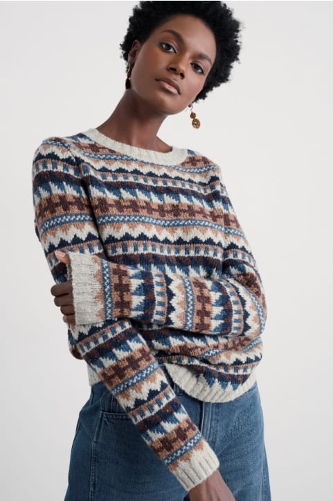Dawson Pick Fair Isle Jumper Model Image