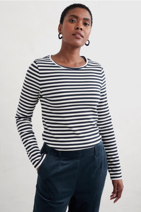 Gorse Lane Rib Top in GOTS-Certified Organic Cotton Jersey Image