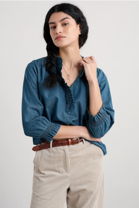 Feather Star Chambray Top