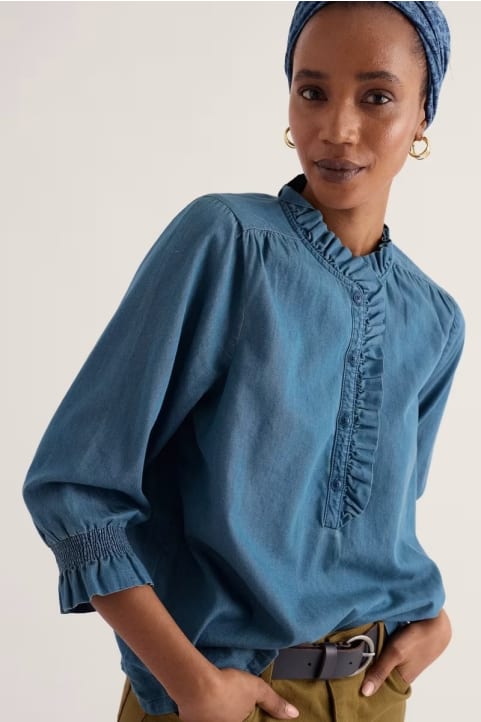 Feather Star Chambray Top