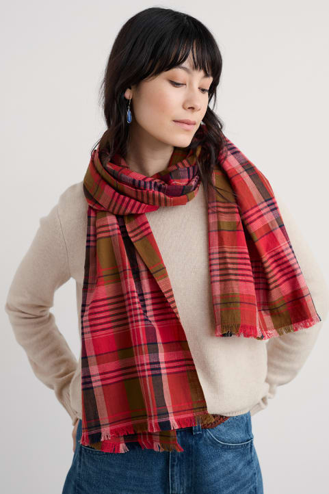 Merrymaker Organic Cotton Scarf Model Image