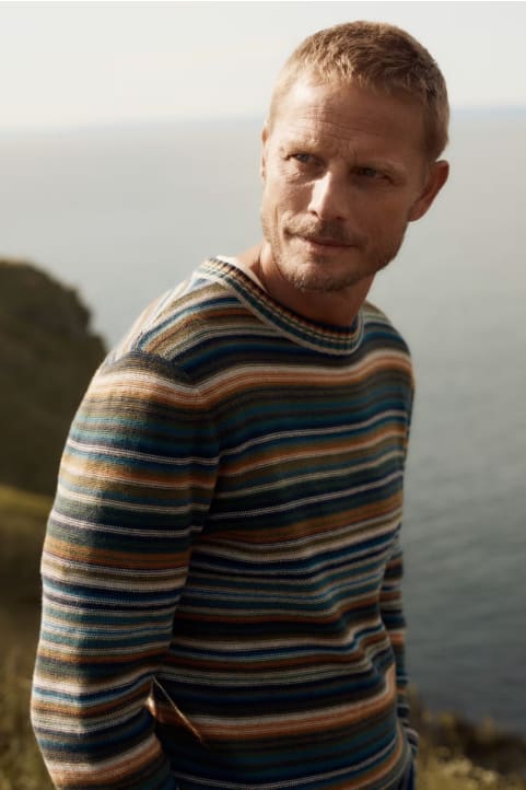 Men's Trenale Organic Cotton Striped Jumper
