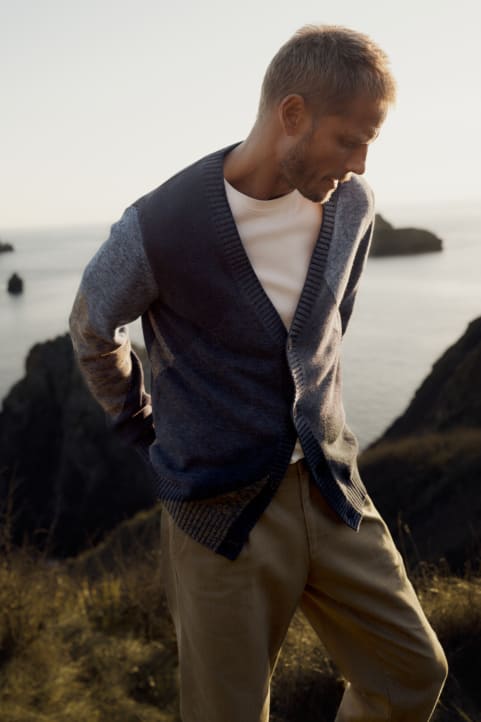 Men's Goelann Colour Block Cardigan