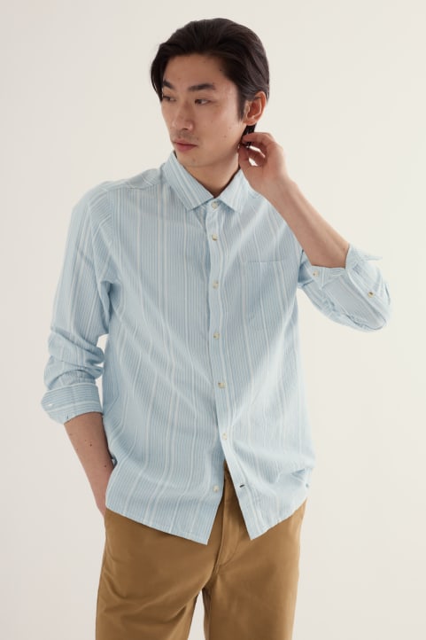 Men's Mora Stripe Shirt Model Image