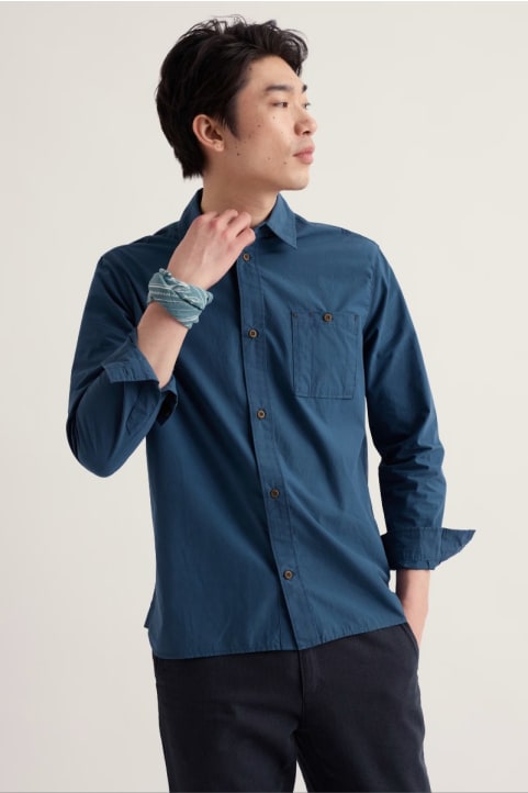 Men's Celtic Sea Organic Cotton Poplin Shirt