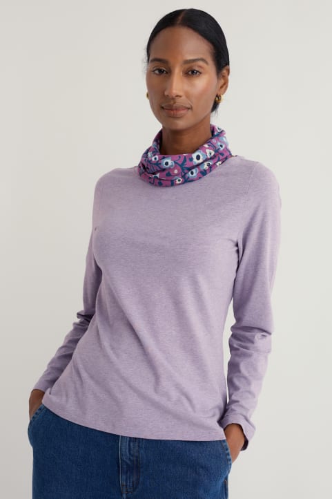 Easel Long Sleeve Top in GOTS-Certified Organic Cotton Jersey Image