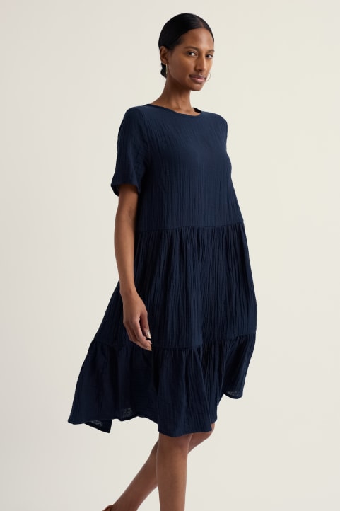 Pebble Comb Double Gauze Dress Image