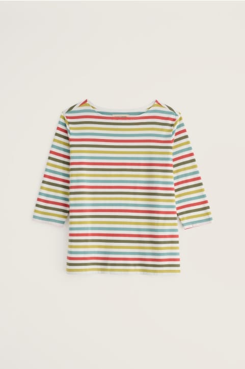 Sailor 3/4 Sleeve Top in GOTS-Certified Organic Cotton Jersey